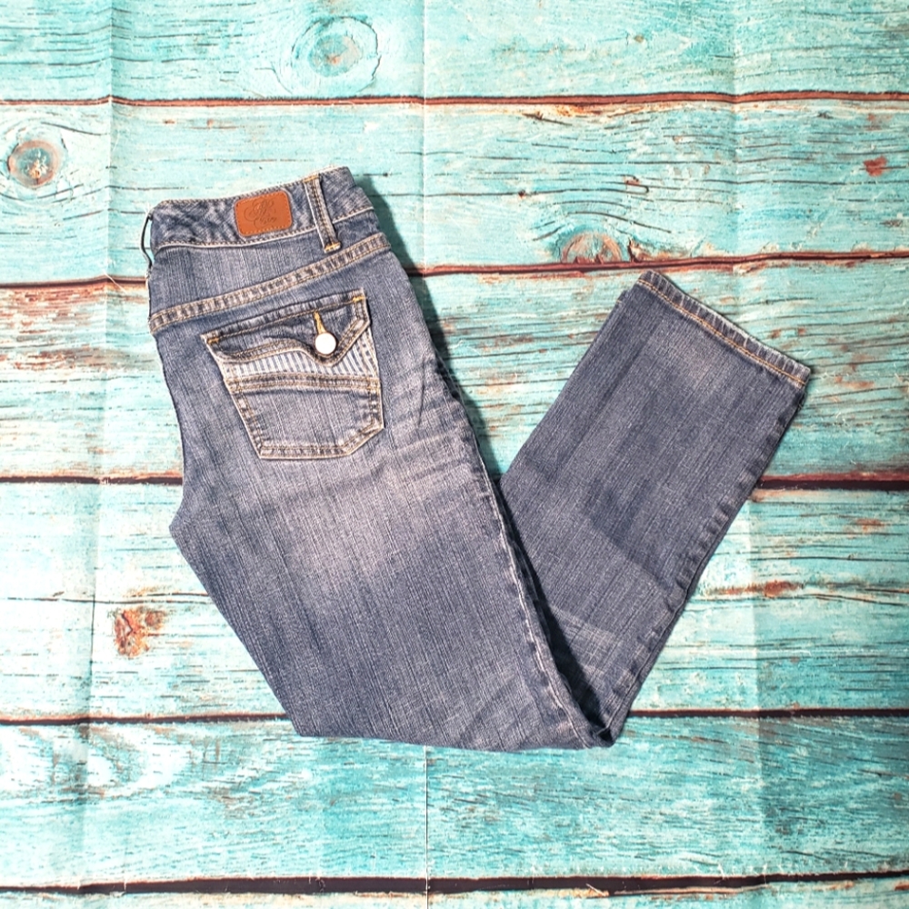 American Rag distressed crop ankle denim jeans size 1